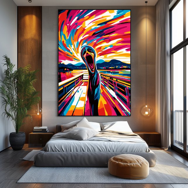 Pop Art Vision of The Scream Canvas Print (Creator Uploaded)