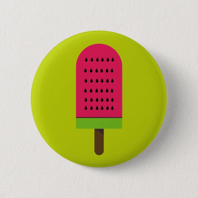 Pop Art watermelon cute fruit popsicle 6 Cm Round Badge (Front)