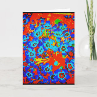 Pop Art Waxflower Blank Greeting Card