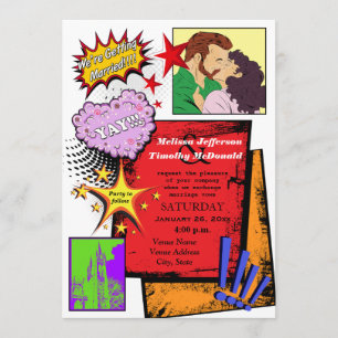 Pop Art Wedding Invitation