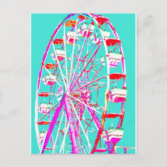 Pop Art Wheel Postcard (Front)