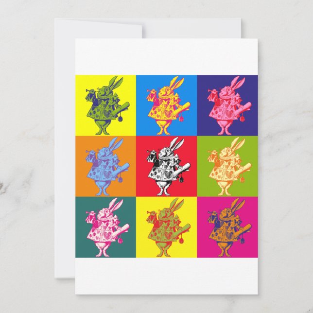 Pop Art White Rabbit Full Colour (Front)