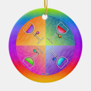 Pop Art WINE HANGING ORNAMENT