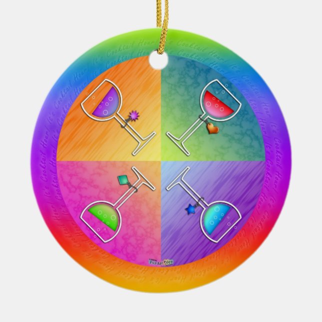 Pop Art WINE HANGING ORNAMENT (Front)