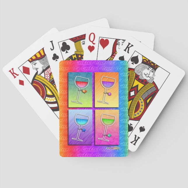 Pop Art WINE PLAYING CARDS (Back)