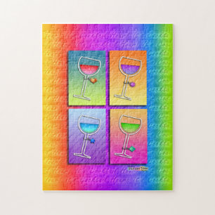 Pop Art WINE PUZZLE - PUZZLE GIFT TIN