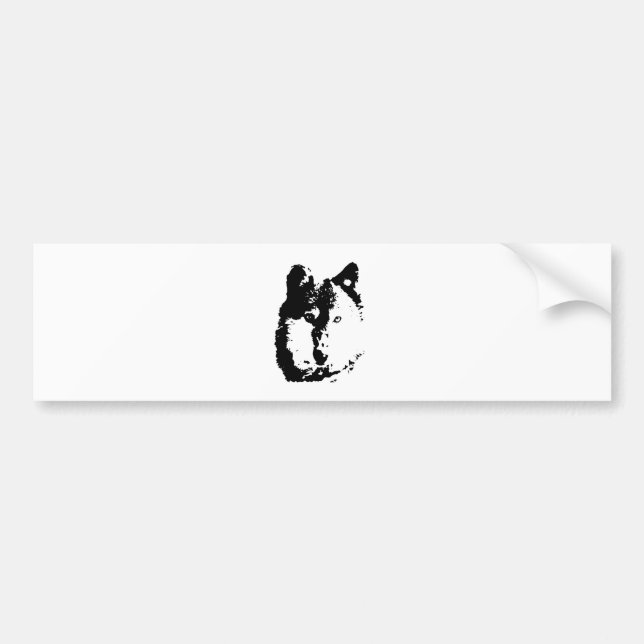 Pop Art Wolf Bumper Sticker (Front)