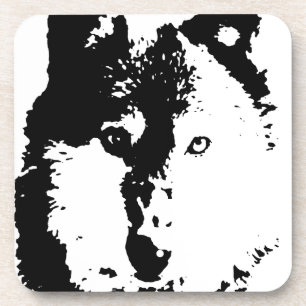 Pop Art Wolf Coaster