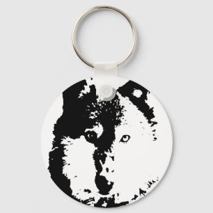 Pop Art Wolf Key Ring
