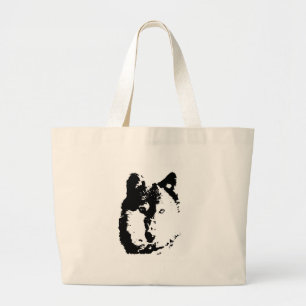 Pop Art Wolf Large Tote Bag