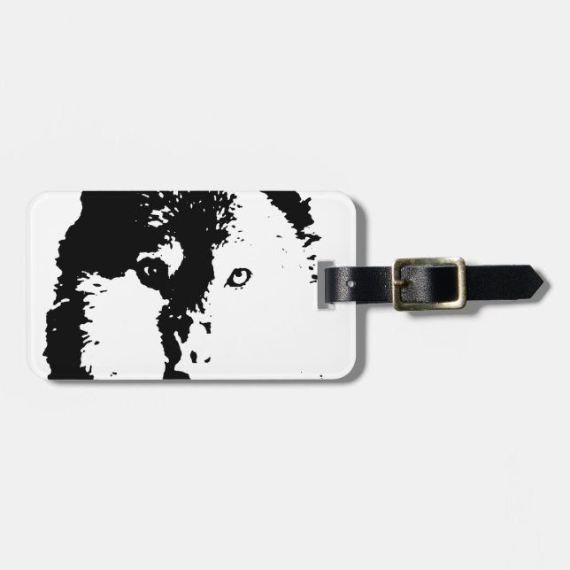 Pop Art Wolf Luggage Tag (Front Horizontal)