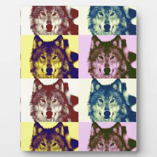 Pop Art Wolf Plaque