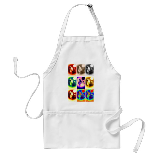 Pop Art Wolf Standard Apron (Front)