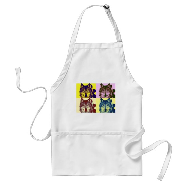 Pop Art Wolf Standard Apron (Front)