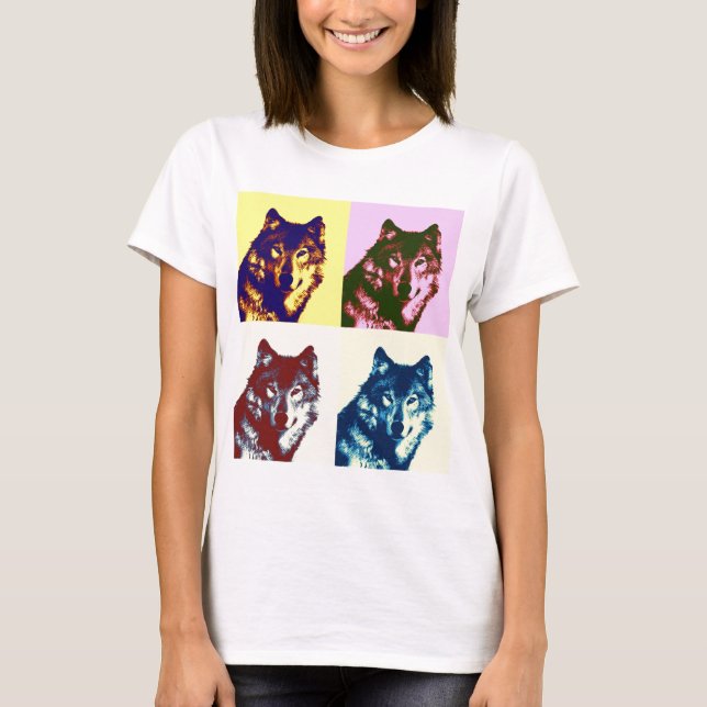 Pop Art Wolf T-Shirt (Front)