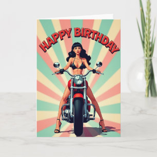 Pop Art Woman Birthday Card