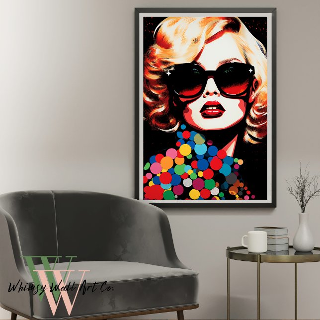 Pop Art Woman Colourful Print (Creator Uploaded)