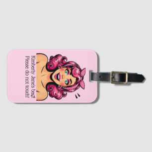Pop Art women's humourous Luggage Tag customise