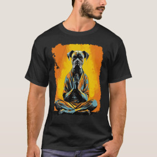 Pop Art Yoga Meditation Prayer Mudra Boxer Dog T-Shirt