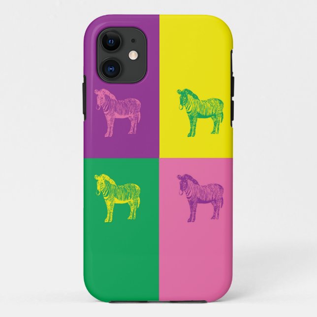 Pop Art Zebra Case-Mate iPhone Case (Back)