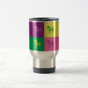 Pop Art Zebra Travel Mug