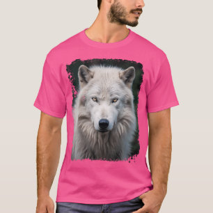 Pop Art Zoo Animal White Wolf T-Shirt