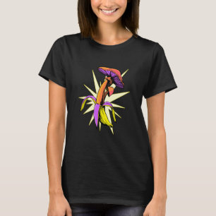 Pop Banana with Shroom Popping Mushroom Foraging F T-Shirt