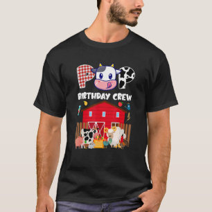 Pop Birthday Crew Animals Farming Barnyard Family T-Shirt