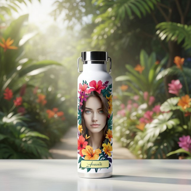 Pop Bloom Pattern two face Water Bottle (Creator Uploaded)