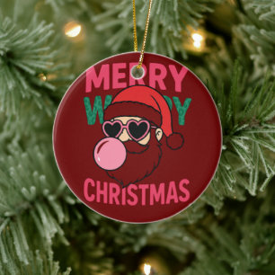 Pop Bubble Retro Christmas Ceramic Tree Decoration