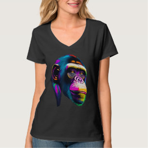 Pop Chimpanzee Chimp Animal Monkey Face Ape Monkey T-Shirt