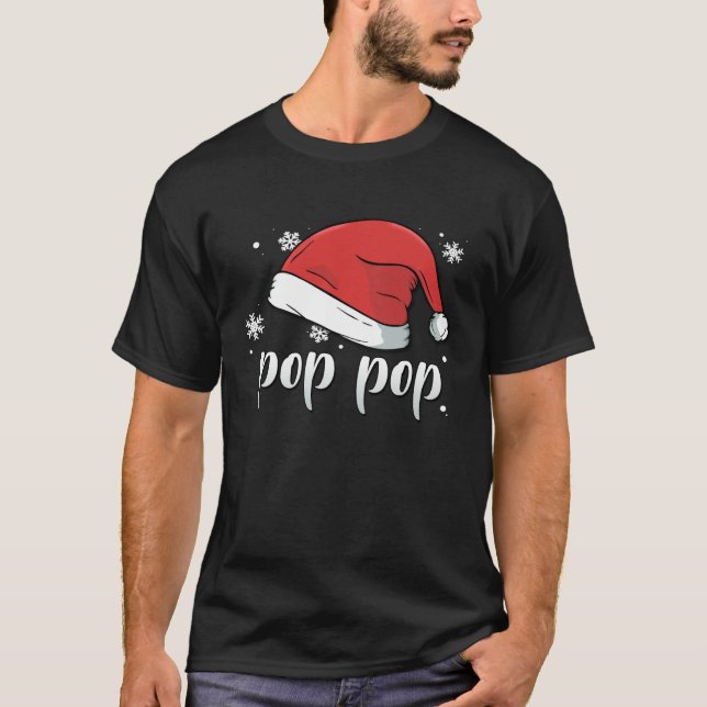 Pop Christmas Santa Dad Matching Family Group Dadd T-Shirt (Front)