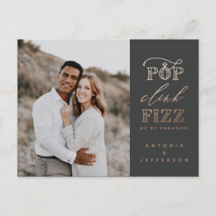 Pop clink fizz engagement party invitations