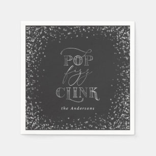 Pop clink fizz party napkin