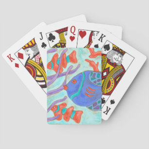 Pop-Coloured Fish Playing Cards