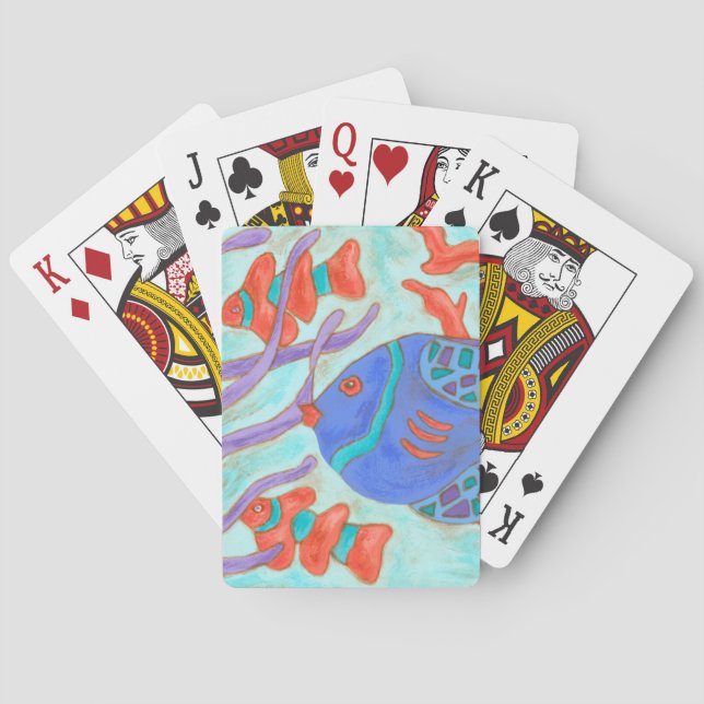 Pop-Coloured Fish Playing Cards (Back)