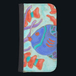 Pop-Coloured Fish Samsung S4 Wallet Case<br><div class="desc">This painting by Nancy Slocum captures the beautiful water life under seas. It represents colour fish swimming in the blue ocean. This picture will add colour to any living room or kids' room.</div>