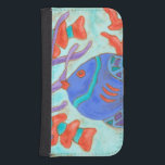 Pop-Coloured Fish Samsung S4 Wallet Case<br><div class="desc">This painting by Nancy Slocum captures the beautiful water life under seas. It represents colour fish swimming in the blue ocean. This picture will add colour to any living room or kids' room.</div>
