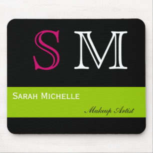 Pop Colours in Pink Green and Black Mouse Mat