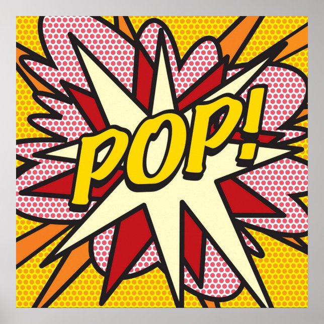 POP Comic Book Pop Art Cool Retro Trendy Poster (Front)