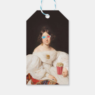 Pop Corn Diva with 3D Glasses Gift Tags