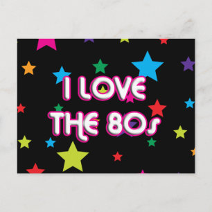 Pop Culture Retro I love the 80s Postcard