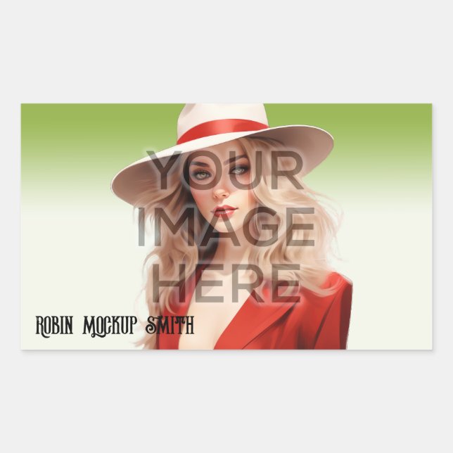 Pop Culture Signable Add Photo Personalised Custom Rectangular Sticker (Front)
