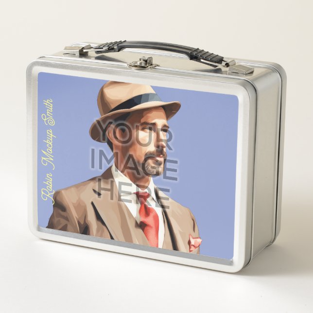 Pop Culture Signable Photo Personalised Lunch Box (Front)