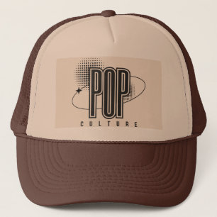 POP CULTURE Trucker Hat   Retro Aesthetic Cap   
