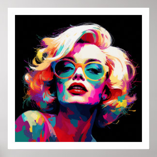 Pop Culture Vibrant Colours Poster