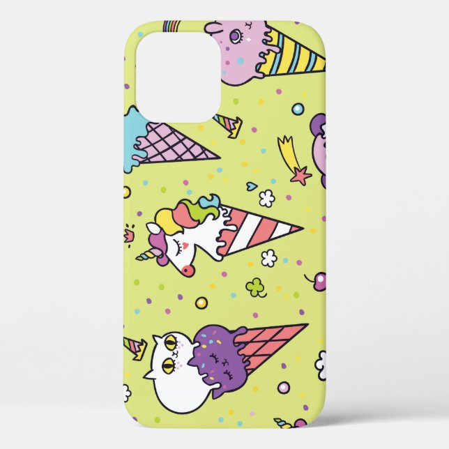 Pop Cute Ice Cream: Animal Pattern Case-Mate iPhone Case (Back)