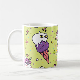 Pop Cute Ice Cream: Animal Pattern Coffee Mug