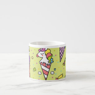 Pop Cute Ice Cream: Animal Pattern Espresso Cup