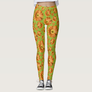 Pop Daisy Orange Leggings